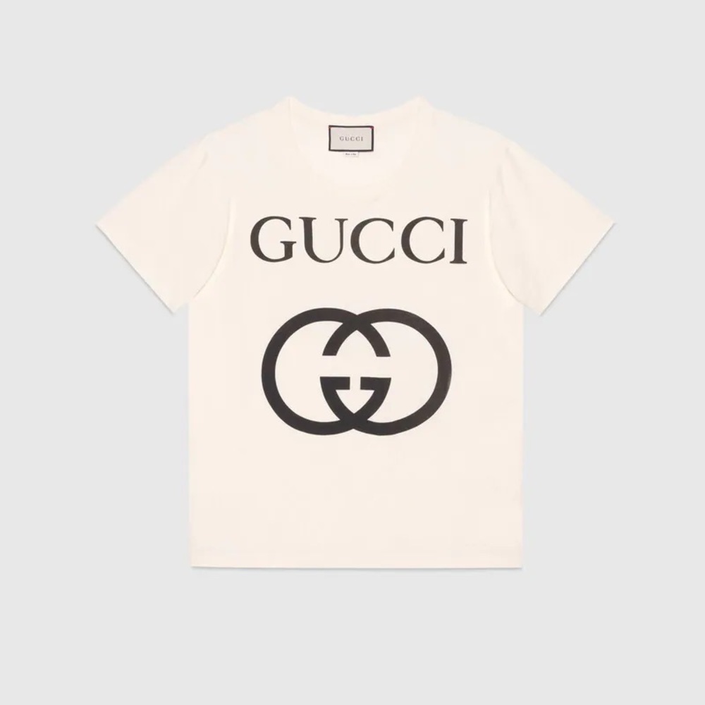 GUCCI WHITE COTTON TSHIRT GG